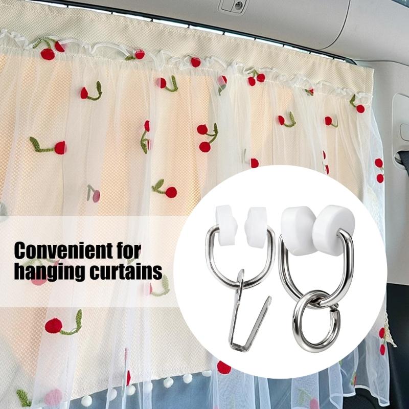 Universal Caravans Motorhome Curtain Track Rollers Hooks Noise Reducing Design For Smooth Quiet Gliding Operation 50pcs