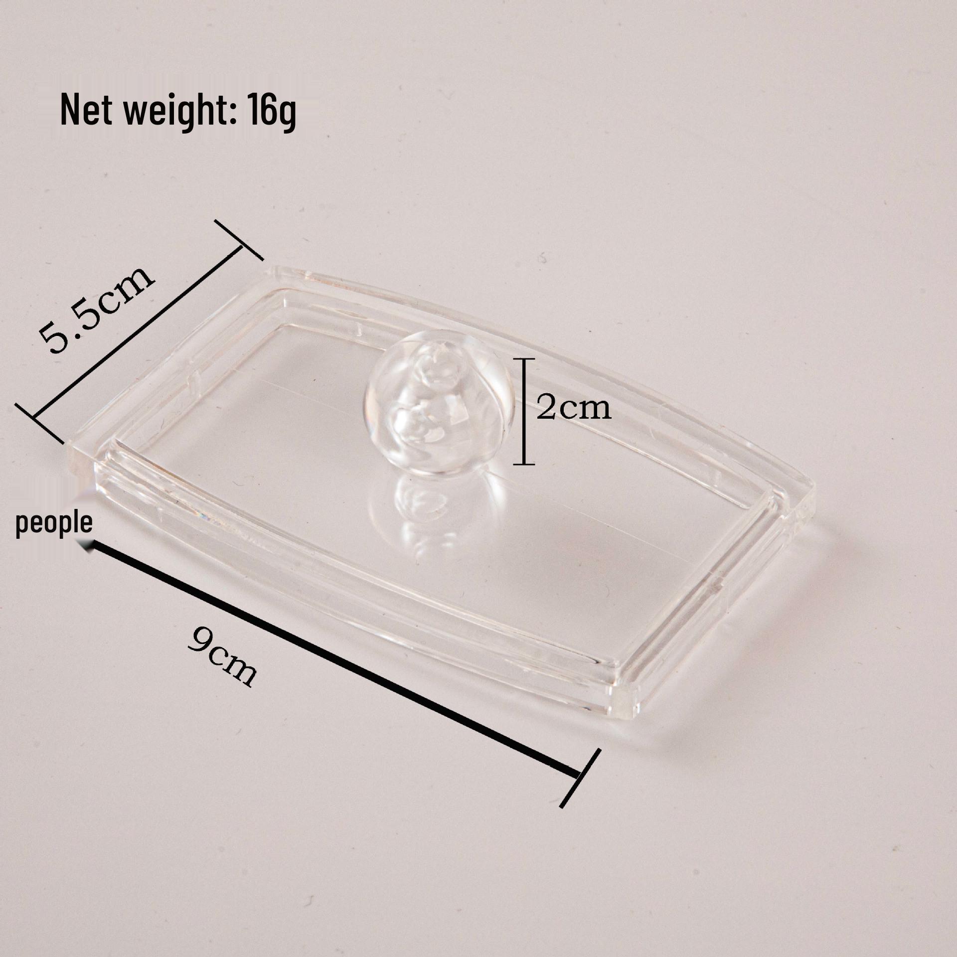 

Transparent Square Acrylic Cotton Swab Storage Box with Bamboo Lid - Portable, Leak-Proof, and Dustproof