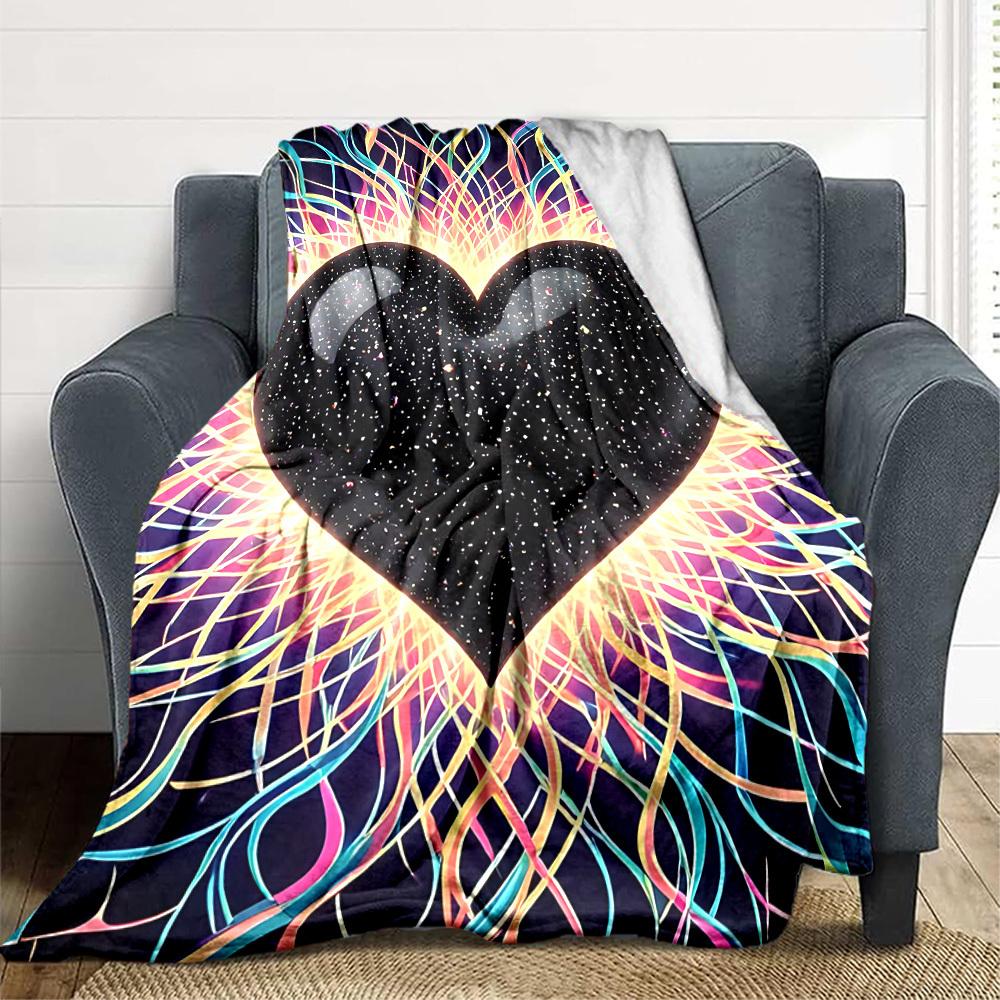 1 Stück Kosmisches Herz Decke Warm, Gemütlich Und Weich, Geeignet für Sofas, Betten, Autos Und Bürogebrauch. Perfekt für Camping Und Reisen, Was sie zu einem Tollen Geschenk macht f
