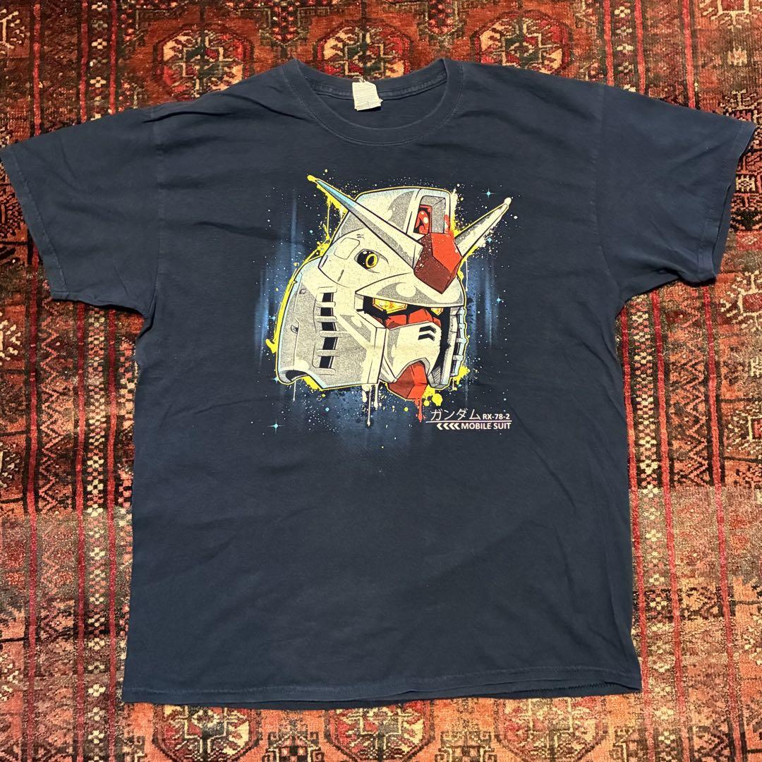 

[USED] GILDAN Mobile Suit Gundam RX-78-2 Head Print T-Shirt L-XL