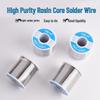 9P1E High Purity 0.8mm Leaded No-Clean Rosin Core Solder Wire, High Brightness for Repair Soldering.