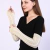 Autumn and Winter Half Finger Knitted Women's Gloves Long Warm Fingerless Sleeves Arm Sleeves