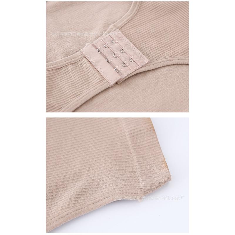 Round-neck, sleeveless, outerwear-friendly, button-down, form-fitting bodysuit with a tummy-tucking design and a thong-style shapewear