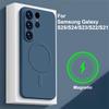 Tekutý silikon pro Magsafe magnetické pouzdro pro Samsung Galaxy S25 Ultra S23/S24FE S22/S21 Plus Nárazuvzdorný ochranný kryt Funda