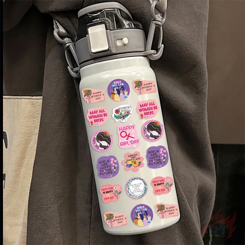 500Pcs/Roll Happy Women's Day Kids Rewards Stickers - DIY Scrapbooks Album Decor Sealing Label Decals
