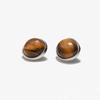 Melanoid Oval Tiger Eye Stud Earrings: Versatile Light Luxury Design for Women
