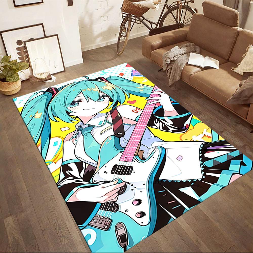 Hatsune Miku Square rugs are a great choice for living rooms, bedrooms, home décor, and as gifts.