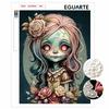 Halloween Rose Girl Pearl Painting Art Full Pearl Handmade Diy Home Decorations