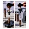 Magnetic Coffee Bean Storage Tubes with Rack, Airtight Espresso Accessories Glass Organizer for Kitchen&Cafe/Commercial Use