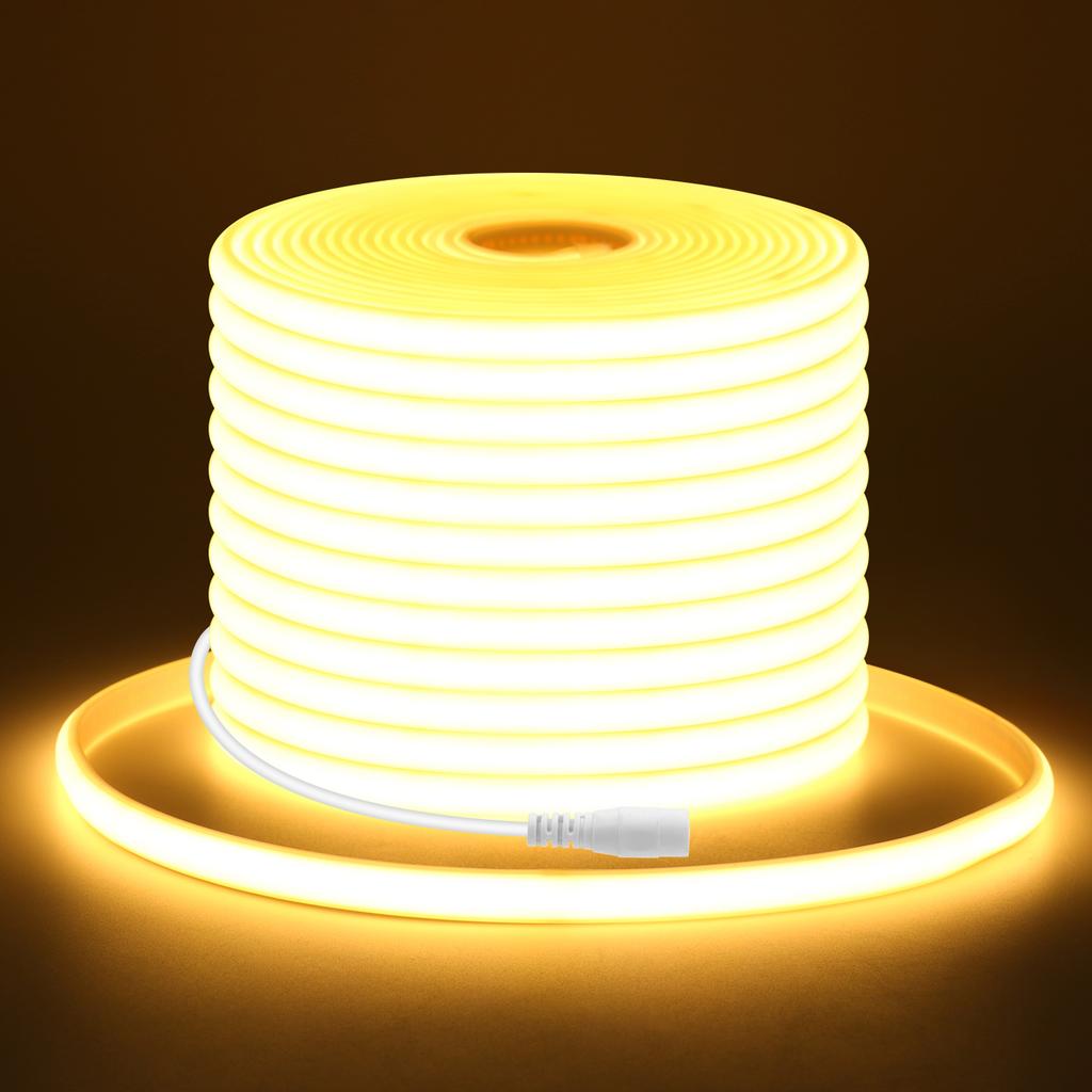 12V 24V COB LED Streifen Flexibles Neonlicht IP67 Wasserdichtes LED Band 320 LEDs Dichte Lineares Licht mit Klebeband