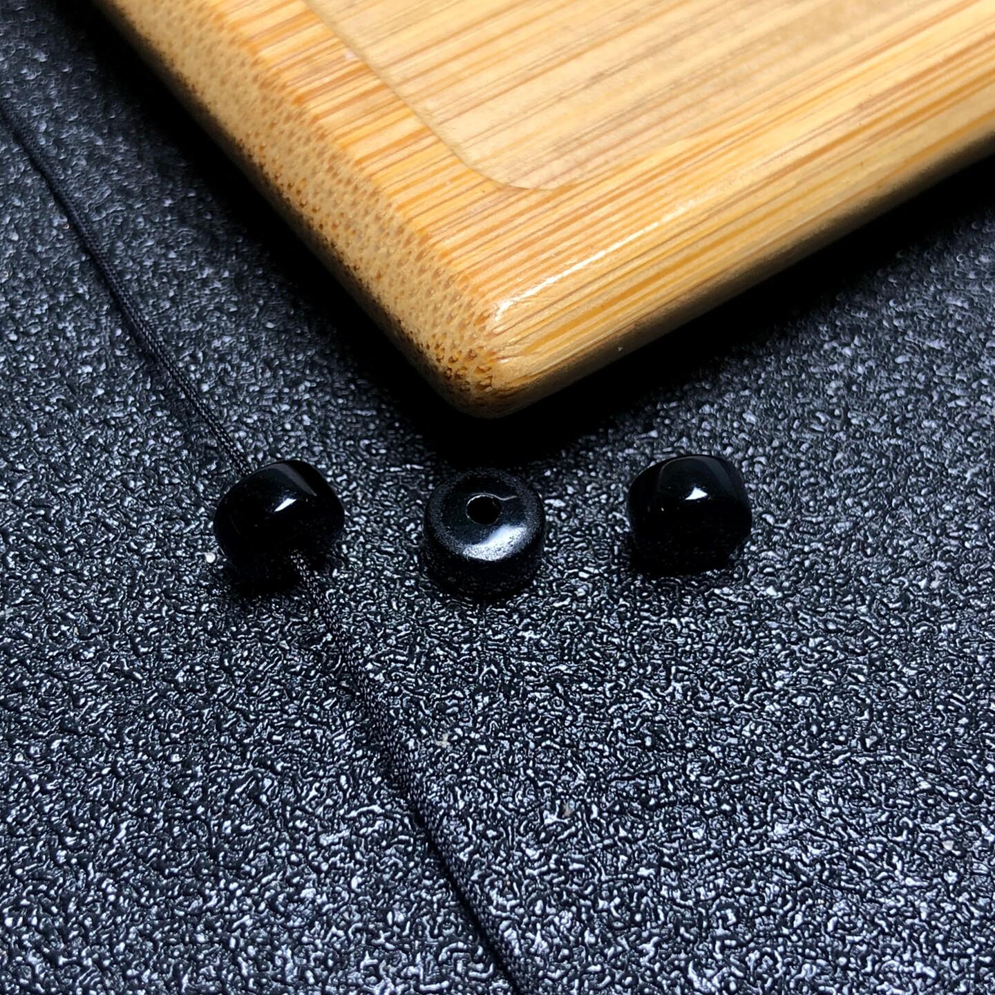 Black Agate Thick Straight-Cut Spacer Beads for DIY Jewelry