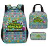Classic Popular my singing monsters 3D Printed 3pcs/Set School Bags Travel Notebook Backpack portable Lunch bag Pencil Case