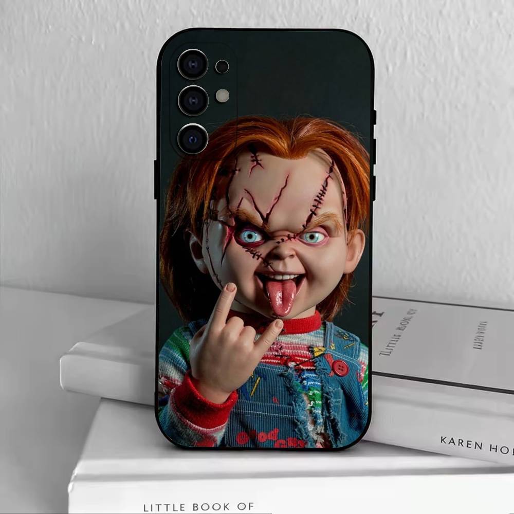 Chucky Scary Doll  Phone Case For Samsung S25,S24,S21,S22,S23,S30,Ultra,S20,Plus,Fe,Soft Silicone Black Cover
