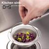 Filtre d'évier de cuisine en acier inoxydable Grand support de débris alimentaires Panier de vidange anti-obstruction à mailles fines Poignée facile à soulever Filtre d'égout durable