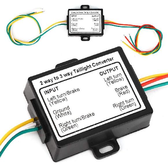 

Trailer Light Converter,2 To 3 Wire Convert,Trailer Connectors,2-To-3 Wire Splice Trailer Converter Electrical System Wire Harness Adapter Us Type