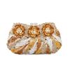 Diamonds White Clear Women Evening Bag Luxury Flower  Rhinestone Clutches Crystal Handbag 32 Colors Wedding Bridal Party Purses