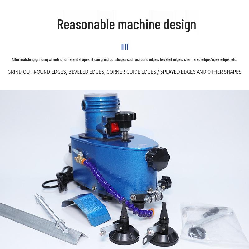 

Портативная стеклянная ручная кромкошлифовальная машина для закругления углов и шлифовки внутренних отверстий Blue Handheld Edging Machine 220V 50Hz