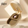 Talos Pill Cutter Splitter, Moisture-Proof Separate 2 in 1 Case, Food-Grade PP Portable Pills Organizer, for Small And Tiny