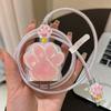 Cartoon Cute Cat Claw Transparent Silicone Charger Case For Iphone 15 18W-20W Fast Charge Protection Cover Charger Sleeve