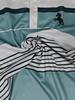 Men'S Outdoor Polo Shirt, Father'S Day Gift, Teal White Striped Design, Polyester Material, Multiple Sizes Available, Casual Hiking Outdoor Wear,