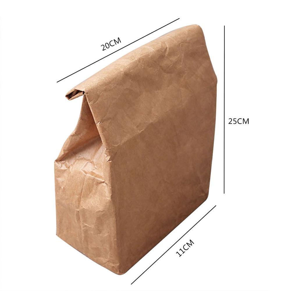 reusable brown paper lunch bolsa