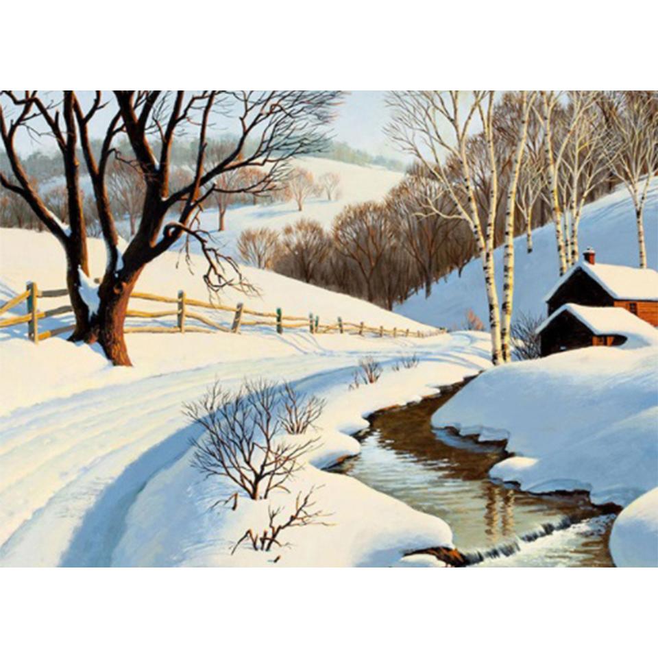 5D DIY Diamond Painting Landscape Full Diamond Embroidery Picture Mosaic Rhinestone Landscape Cross Stitch Kit Home Decoration