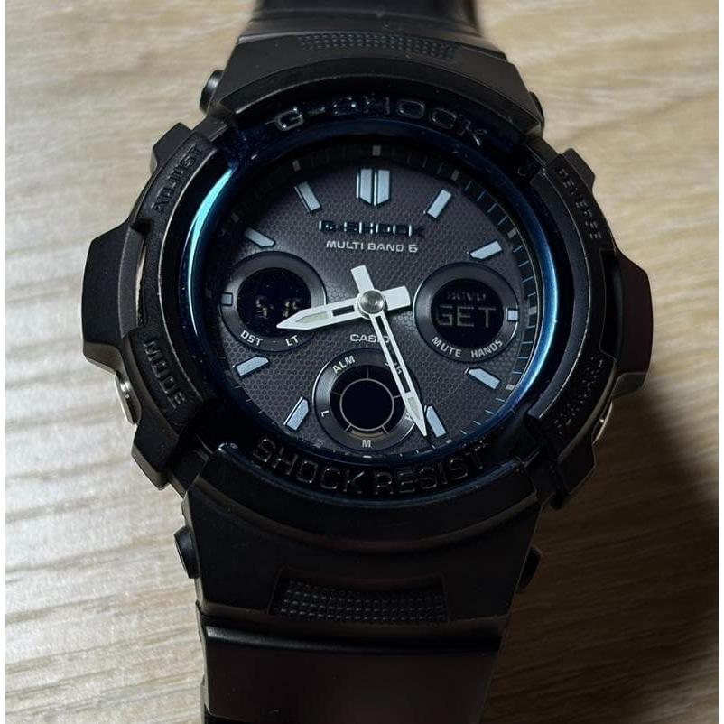 Used Casio G-Shock AWG-M100A-1AJF Radio Solar Blue Bezel