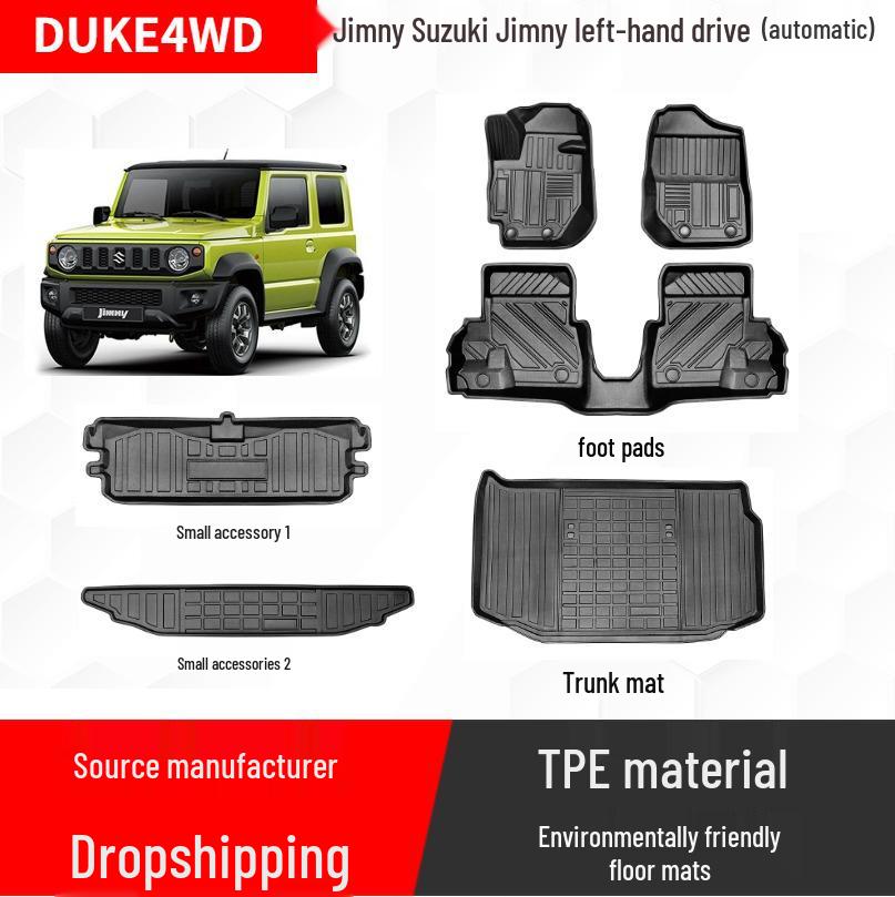 Suzuki Jimny TPE Waterproof High-Edge Rubber Floor Mats