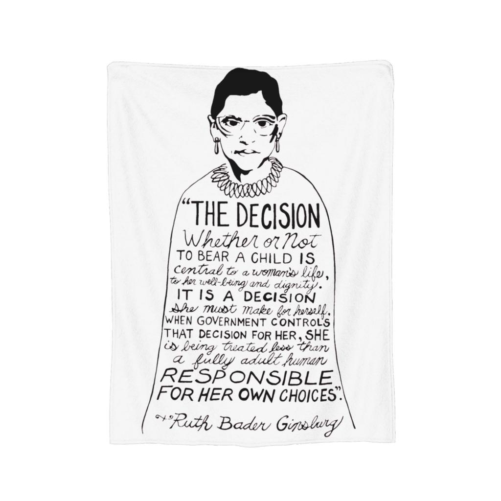 Rest in Power Ruth Bader Ginsburg Blankets Flannel Textile Decor Portable Super Warm Throw Blanket for Home Office Quilt