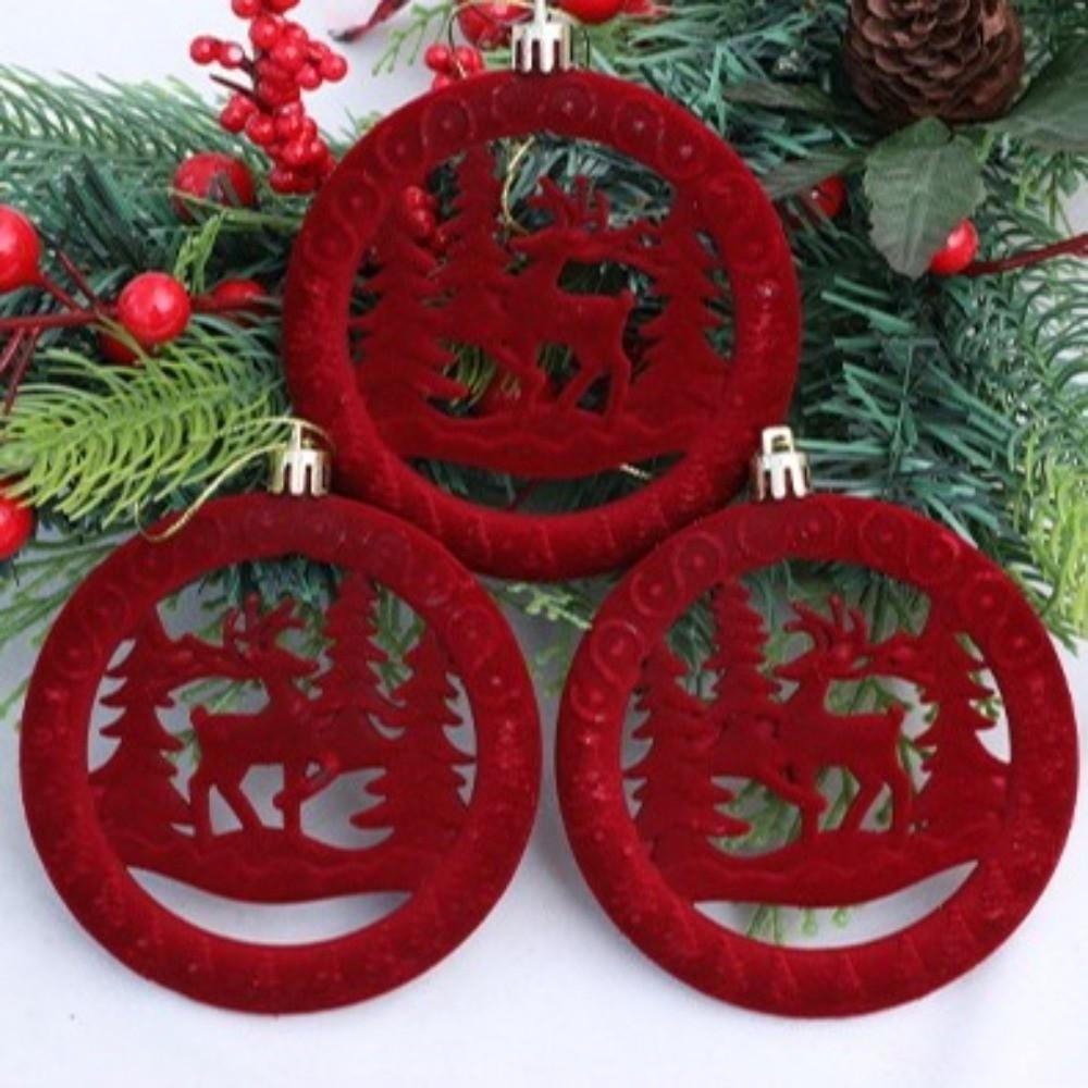 3pcs Cute Christmas Tree Hanging Deer 10cm Xmas Gift Ornaments  Home New Year Decor