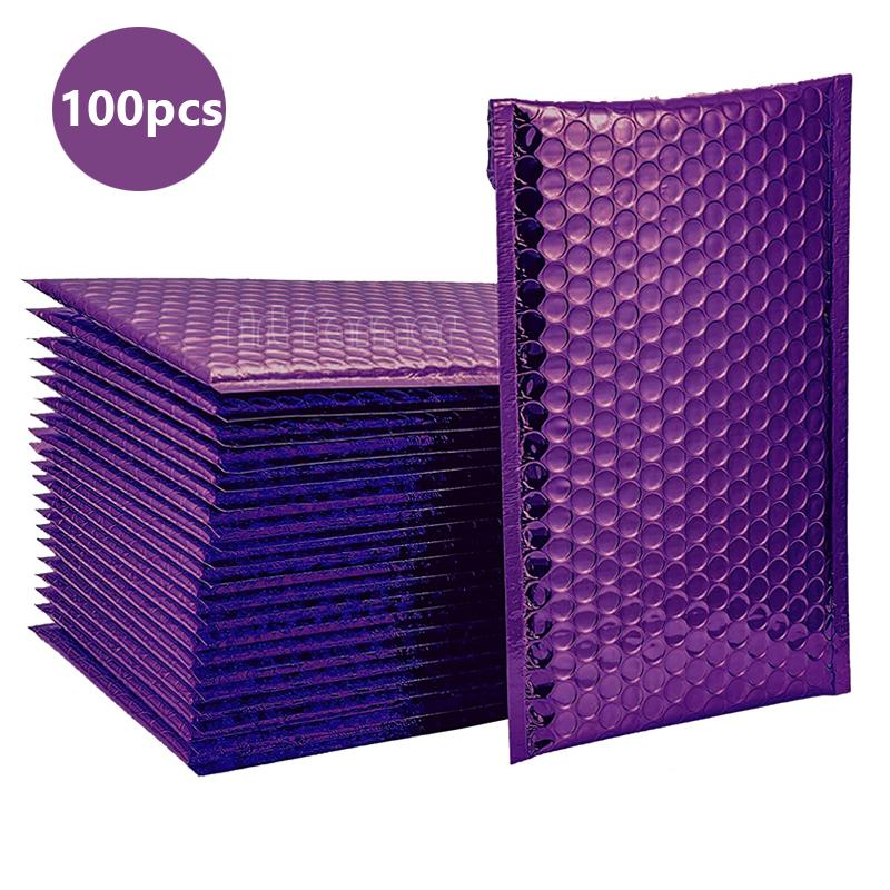 100Pcs Packaging Shipping Bag Self Seal Black Water-Repellent Courier Bags Bubble Mailers Padded Bubble Envelopes Bag Shipping Bags