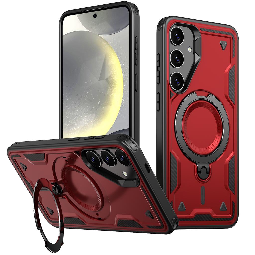 For Samsung S25 Phone Case Magnetic Rotating Bracket Anti Drop XCover7 Pro Armor Protective Case