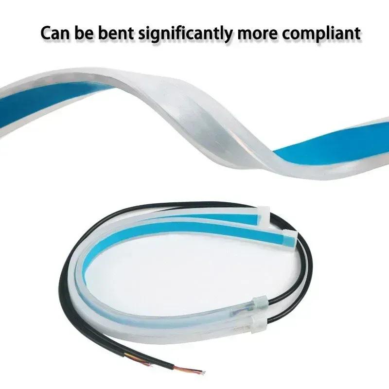 1pcs 30cm Car DRL LED Strip Flexible Water Resistant Daytime Running Lights Turn Signal Brake Multi-Color Function