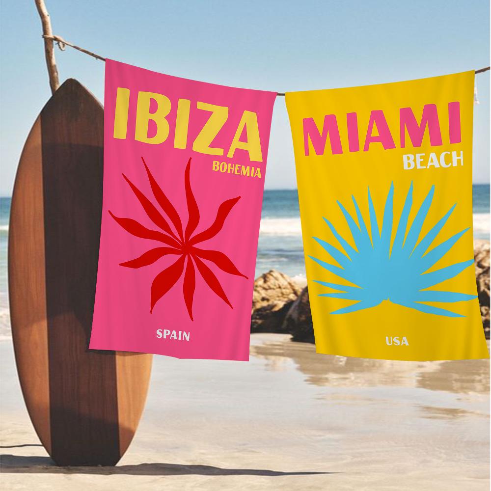 Ka Chen Muda White Miami Beach Ibiza Capri Bondi Mykonos Microfiber Beach Towel Mountain Climbing Yoga Beach Swimming Running Absorbent Soft Towel