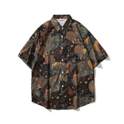 2025 Summer Men Hawaiian Shirt 3d Plant Shirt For Men Flower Print Plus Size Hawaiian Shirts Beach Flower Shirt