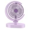 USB Desk Fan Rechargeable Quiet Small Portable Desktop Table Fan with Light for Home Travel Office