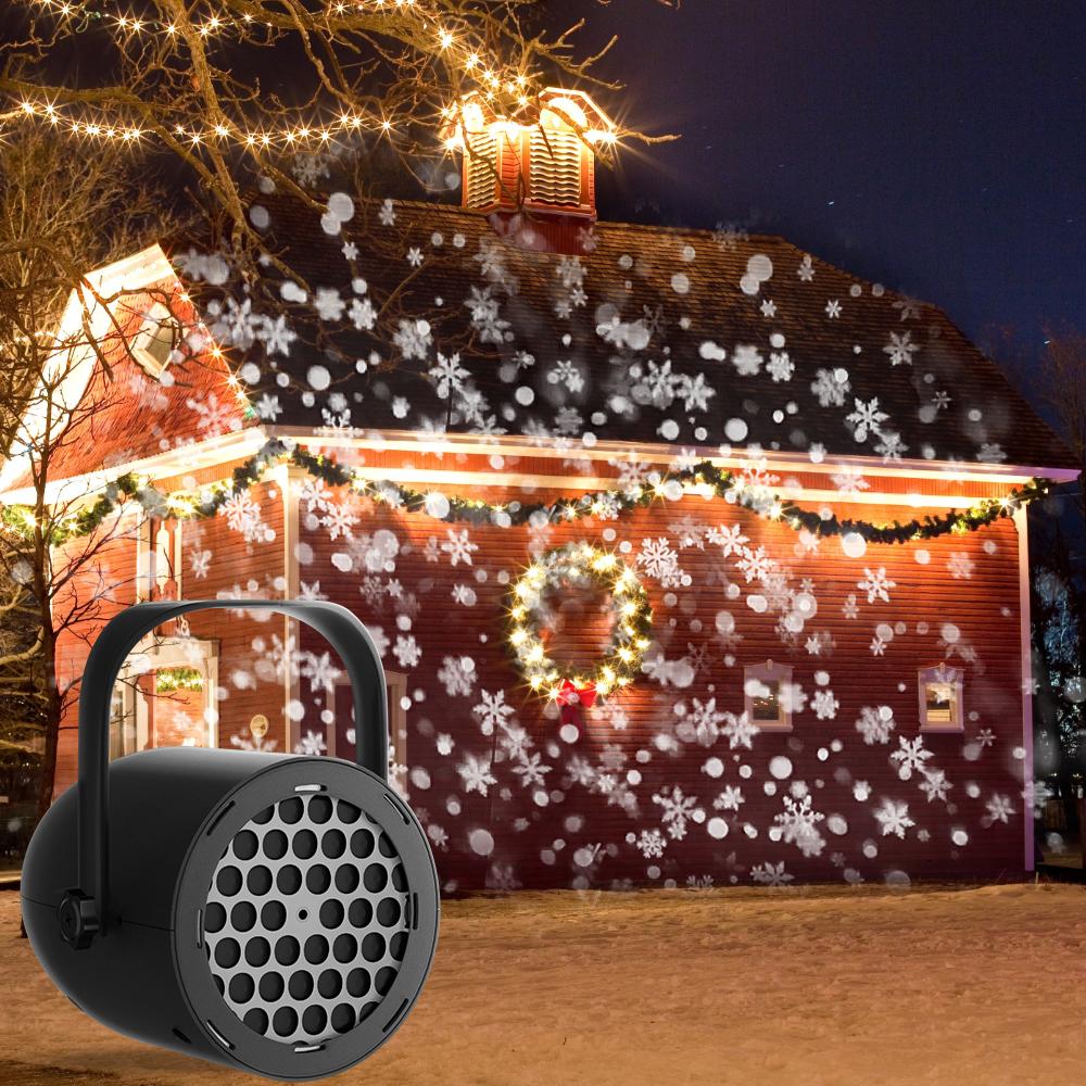 Christmas Halloween Pumpkin Projector Party Lights Decoration 5V USB Xmas Holiday Rotating Indoor Christmas Snowflake Projection