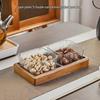 Xiuzhi Multifunctional Snack & Dry Fruit Plate with Wood Tray