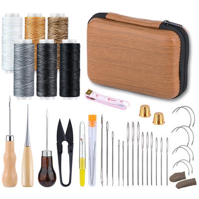 Zestaw do naprawy tapicerki, Wytrzymały zestaw do szycia z igłami, Szydła do szycia ręcznego Samochód Sofa But Plecak Rzemiosło DIY