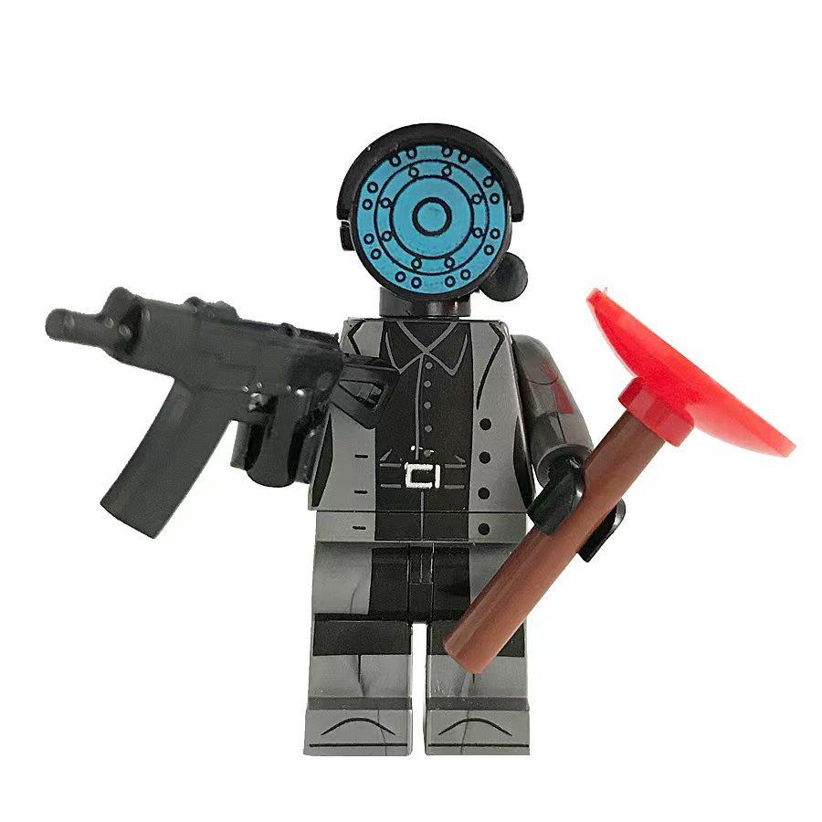 Skibidi Toilette TV-Mann Lautsprechermann Kamera-Mann Bauklötze Set, Actionfigur Modell, Kreative Bausteine, Geschenk für Jungen Kinder