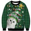 Autumn and winter new Christmas loose personality round neck digital printing sweater men's and women's sweaters