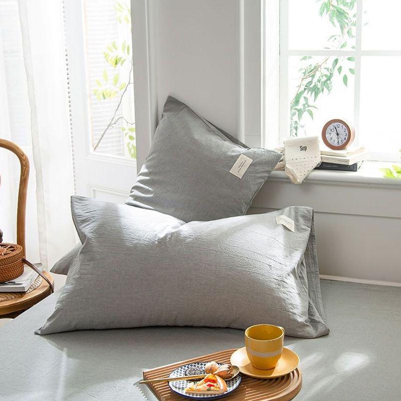 Premium 100% Cotton Pillowcase Pair 48x74cm for Home or Student Use