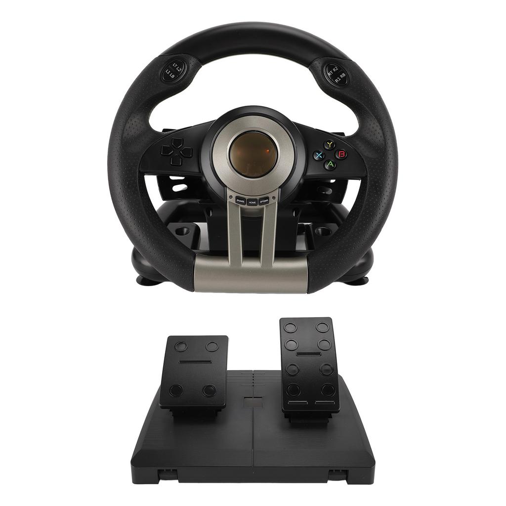PC Racing Wheel and Pedal 180 Degree Rotation Universal USB Gaming Steering Wheel for PS3