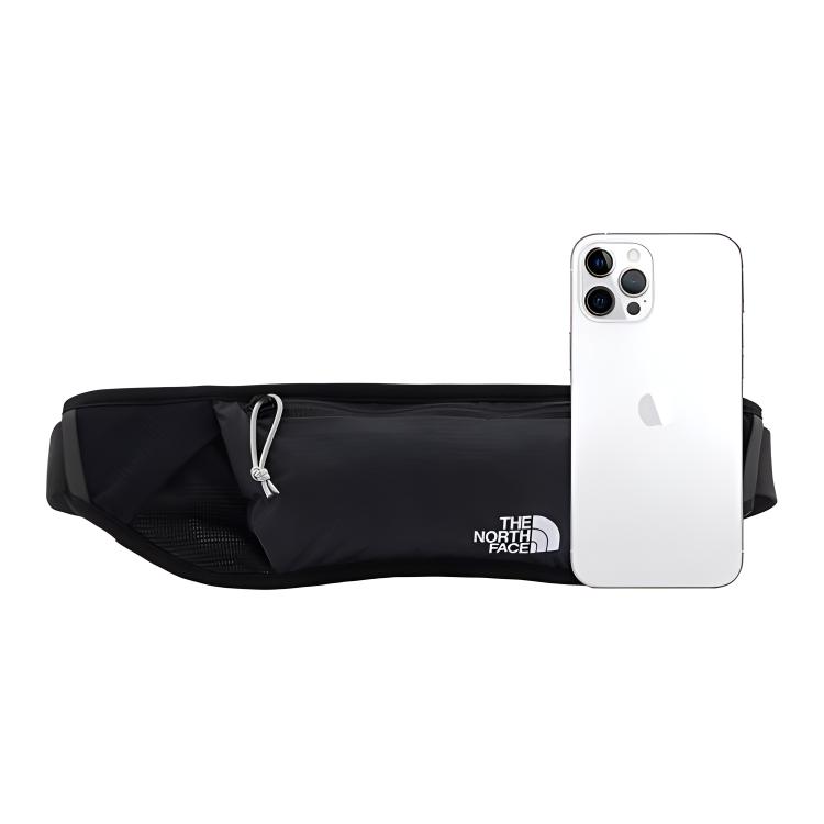 The North Face 0.6L Logo Zipper Waist Bag Outdoor Unisex Waist Bag Black NF0A81E2KY4