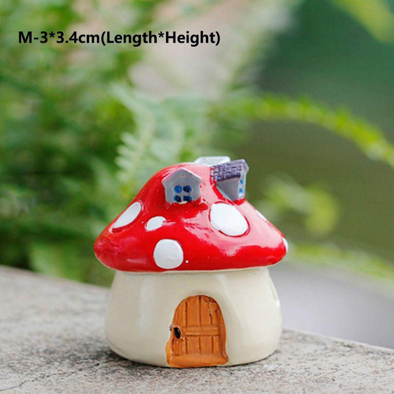 Diy Resin Mushroom House Castle Garden Craft Decor Miniature Micro Art Landscape