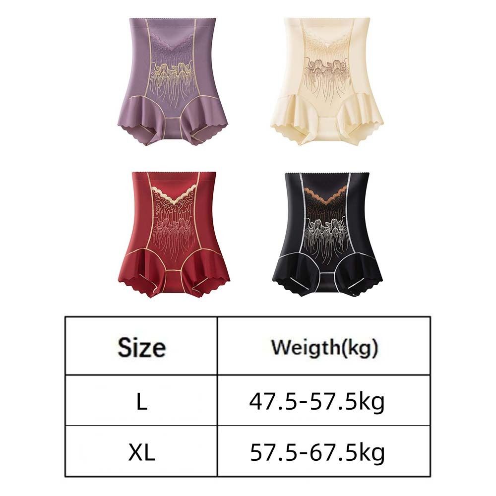 High Waist Postpartum Body Shaper Embroidery Flower Shapewear Butt Lifter Briefs Belly Contracting Waist Trainer