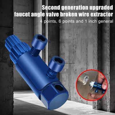 6-punts kraan hoekventiel draadextractor waterleidingbreuk gebroken draad schuiftand gebroken uiteinde verwijdergereedschap accessoire set