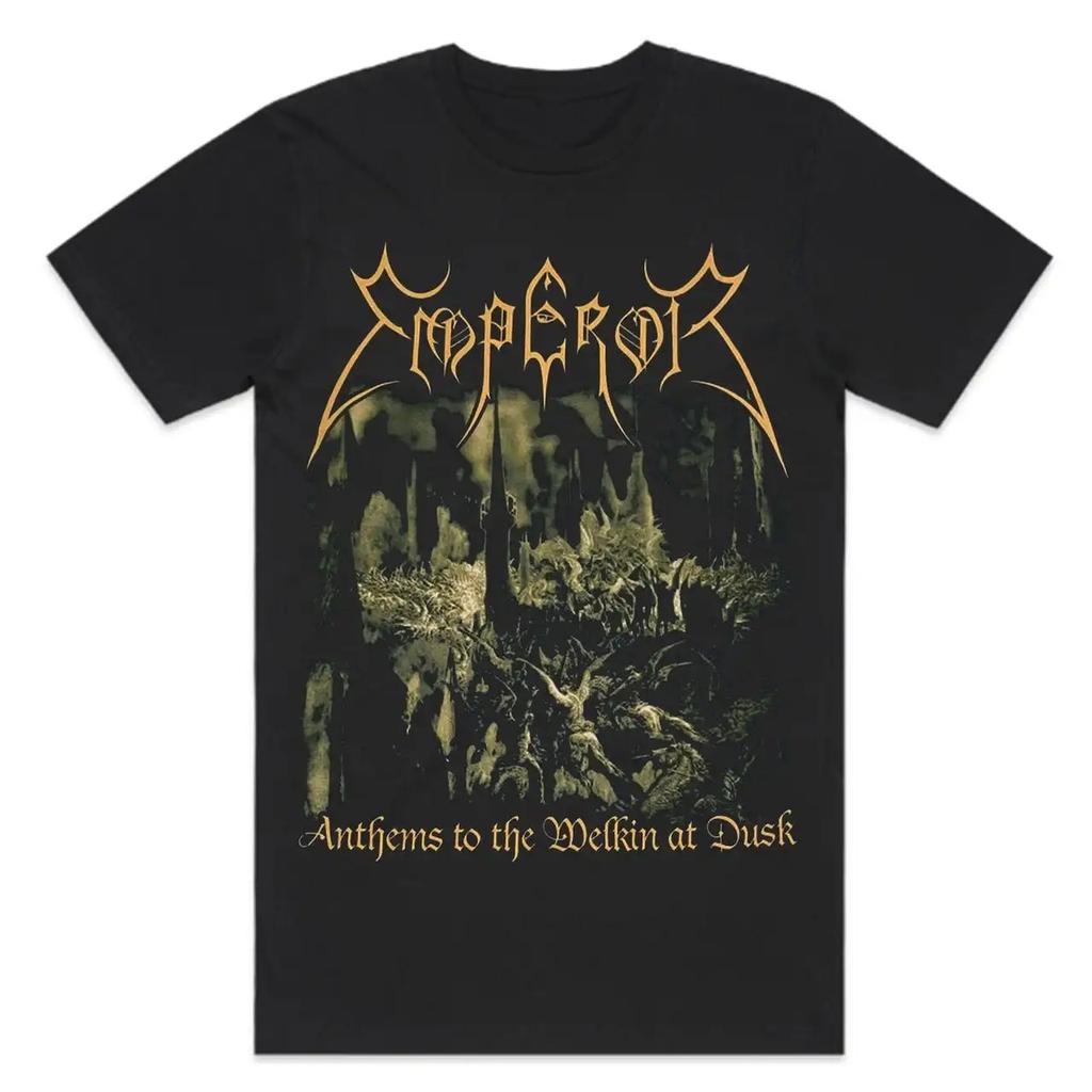 Norwegian Black Metal Rock Dark Band Cotton Tshirts Hip Hop 1991 Emperor Print Tee Men Women Retro Comfortable Loose Streetwear