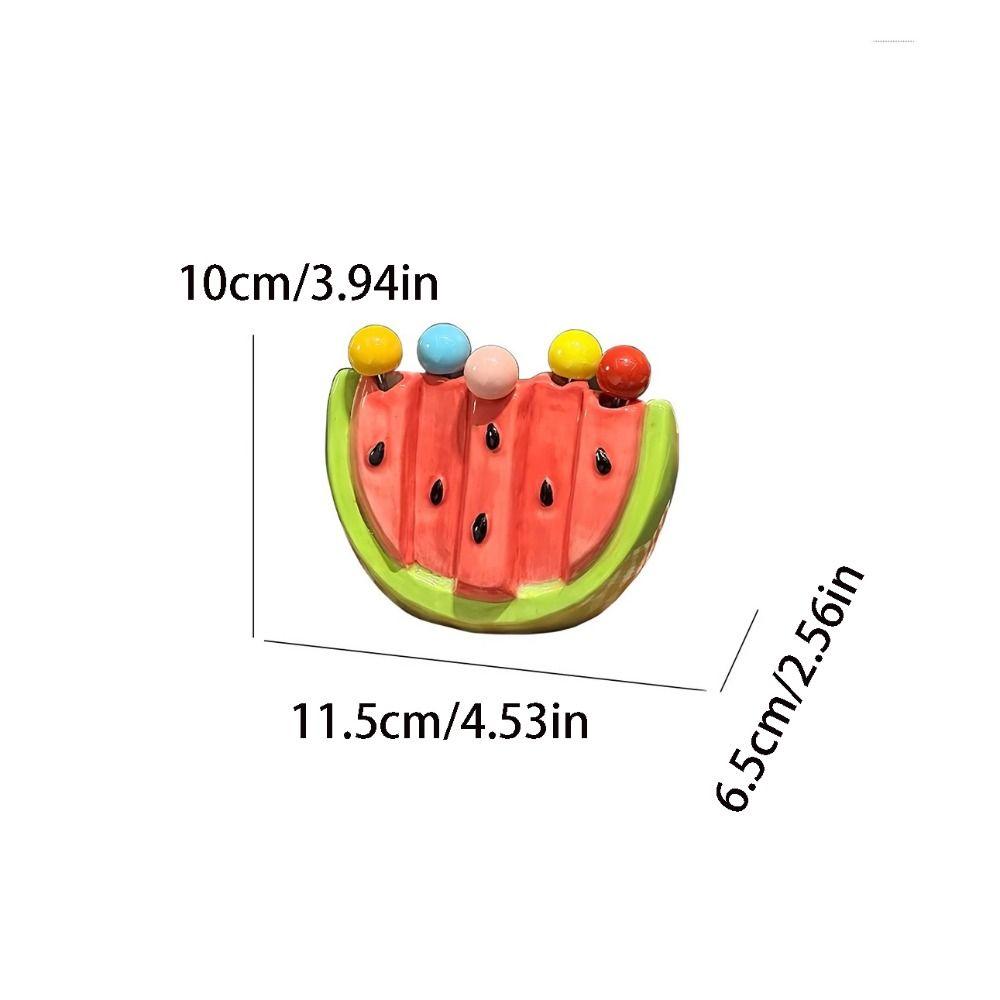 Cute Fruit Stick Stainless Steel Fruit Skewer Tableware Dessert Cake Fork  Summer