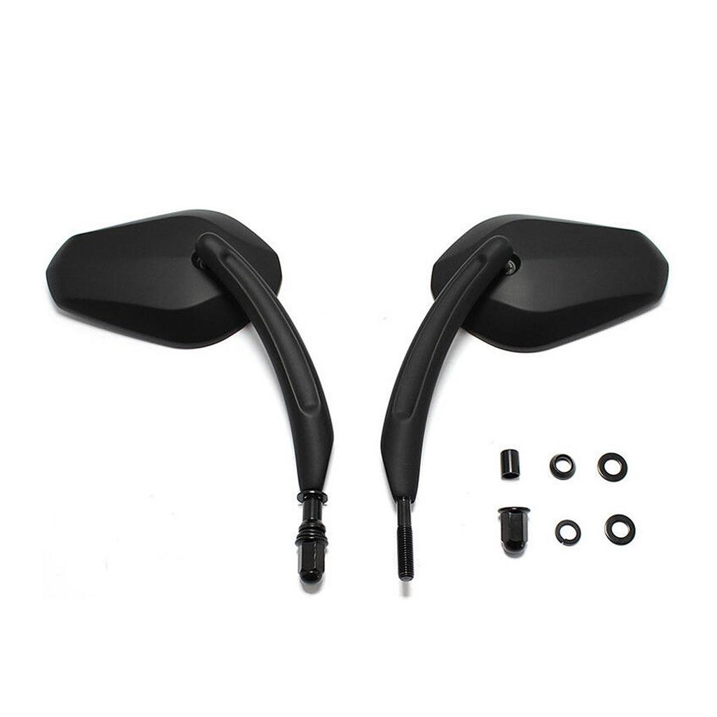 Chrome Diamond Rearview Mirrors Motorcycle For Harley Cruiser Touring Chopper Sportster